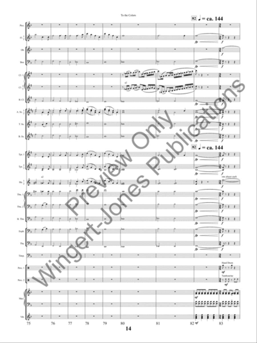 To The Colors Concert Band scores gallery preview page 17
