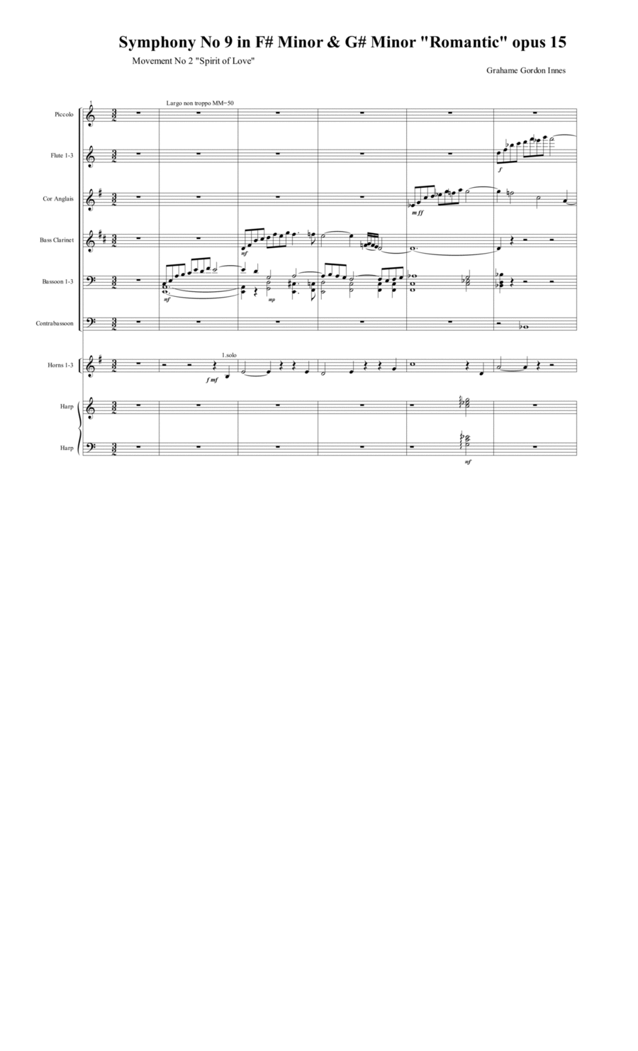 Symphony No 9 in F# and G# minors 