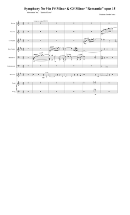 Symphony No 9 in F# and G# minors "Romantic" Opus 15 - 2nd Movement (2 of 3) - Score Only