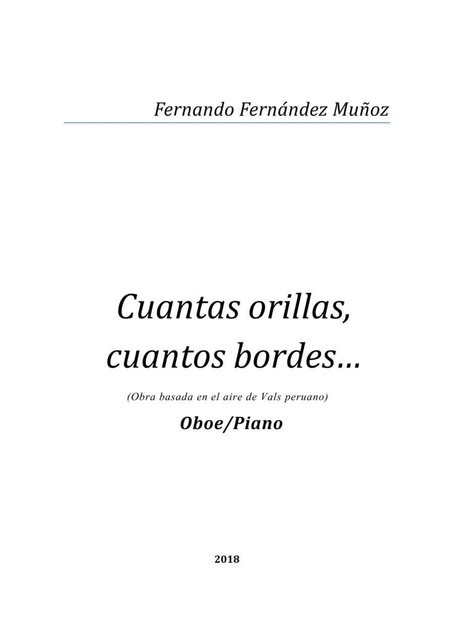 Cuantas orillas, cuantos bordes... Piano scores gallery preview page 1