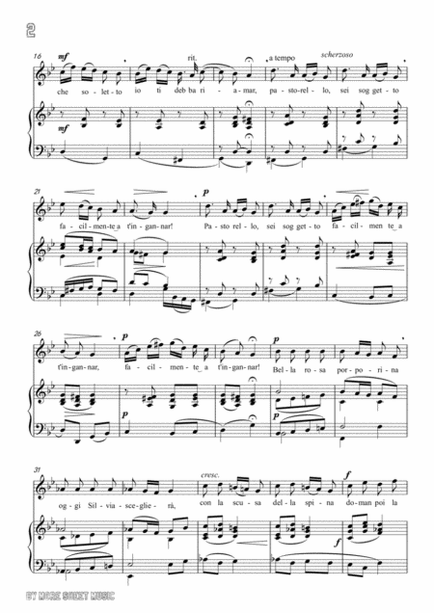 Pergolesi-Se tu m'ami in g minor ,for Voice and Piano image number null
