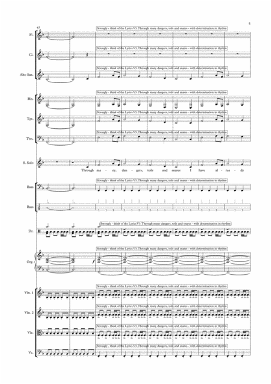 Amazing Grace Concert Band scores gallery preview page 5