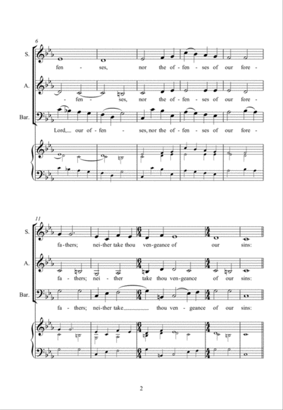 Ne reminiscaris Domine 3-Part scores gallery preview page 3