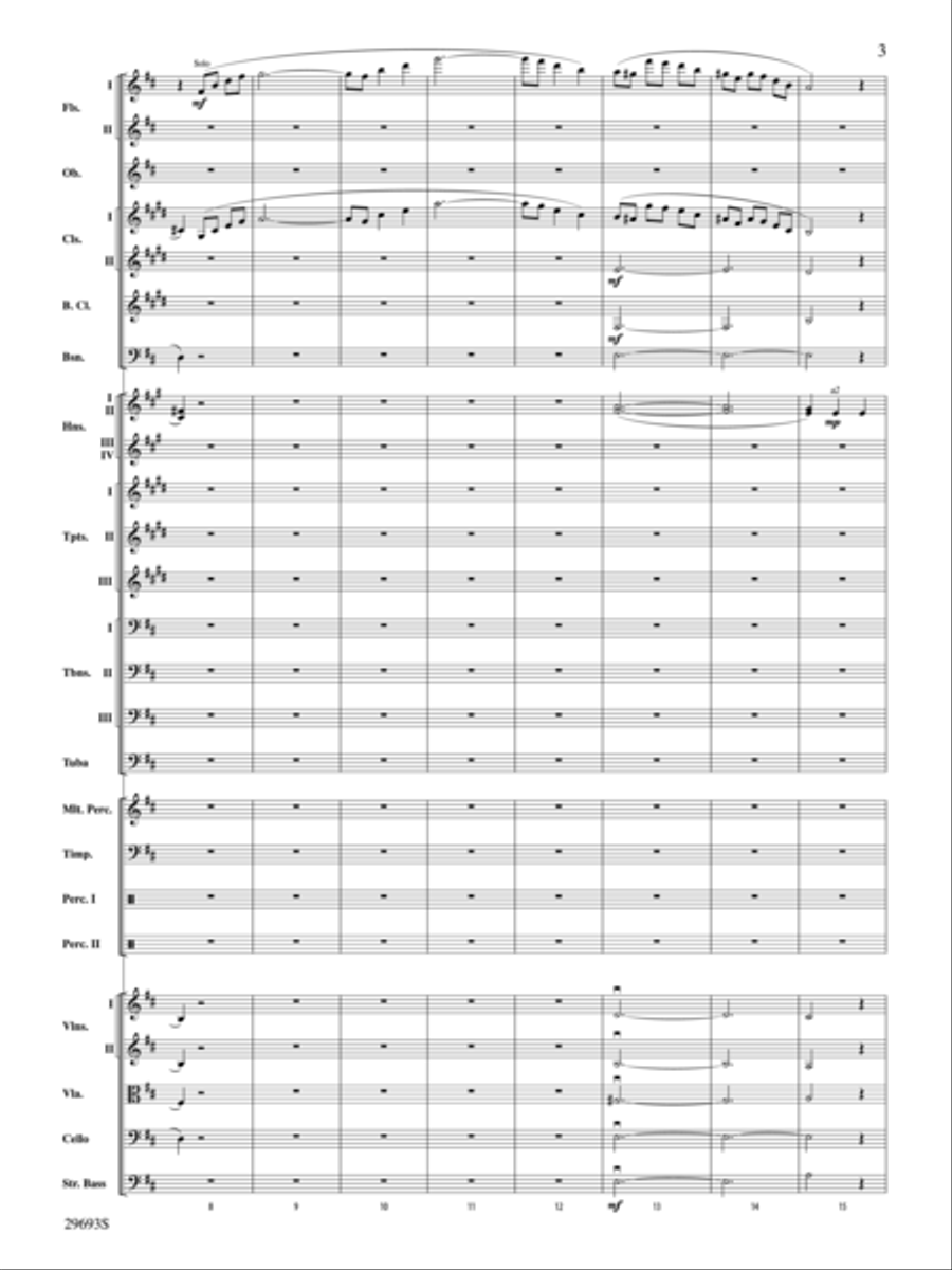 Roses de Noel (Waltz) (score only) Full Orchestra scores gallery preview page 3