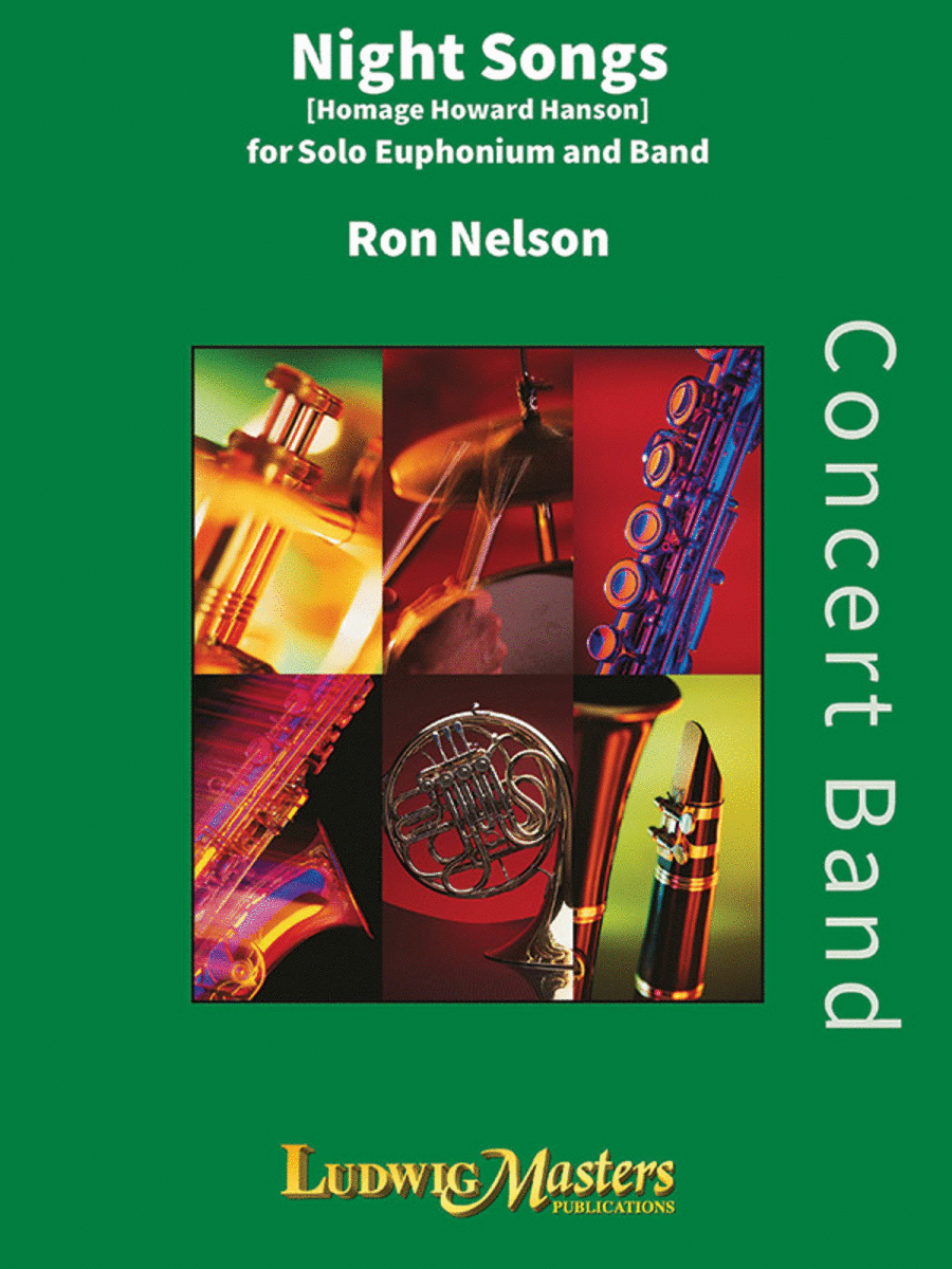Night Song (Homage Howard Hanson) for Euphonium and Wind Ensemble Concert Band scores gallery preview page 1