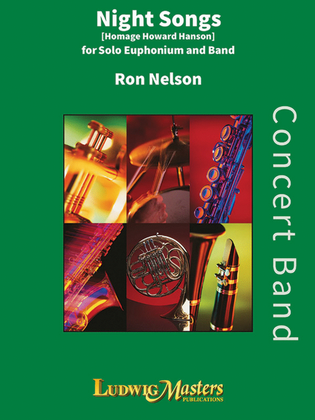 Book cover for Night Song (Homage Howard Hanson) for Euphonium and Wind Ensemble