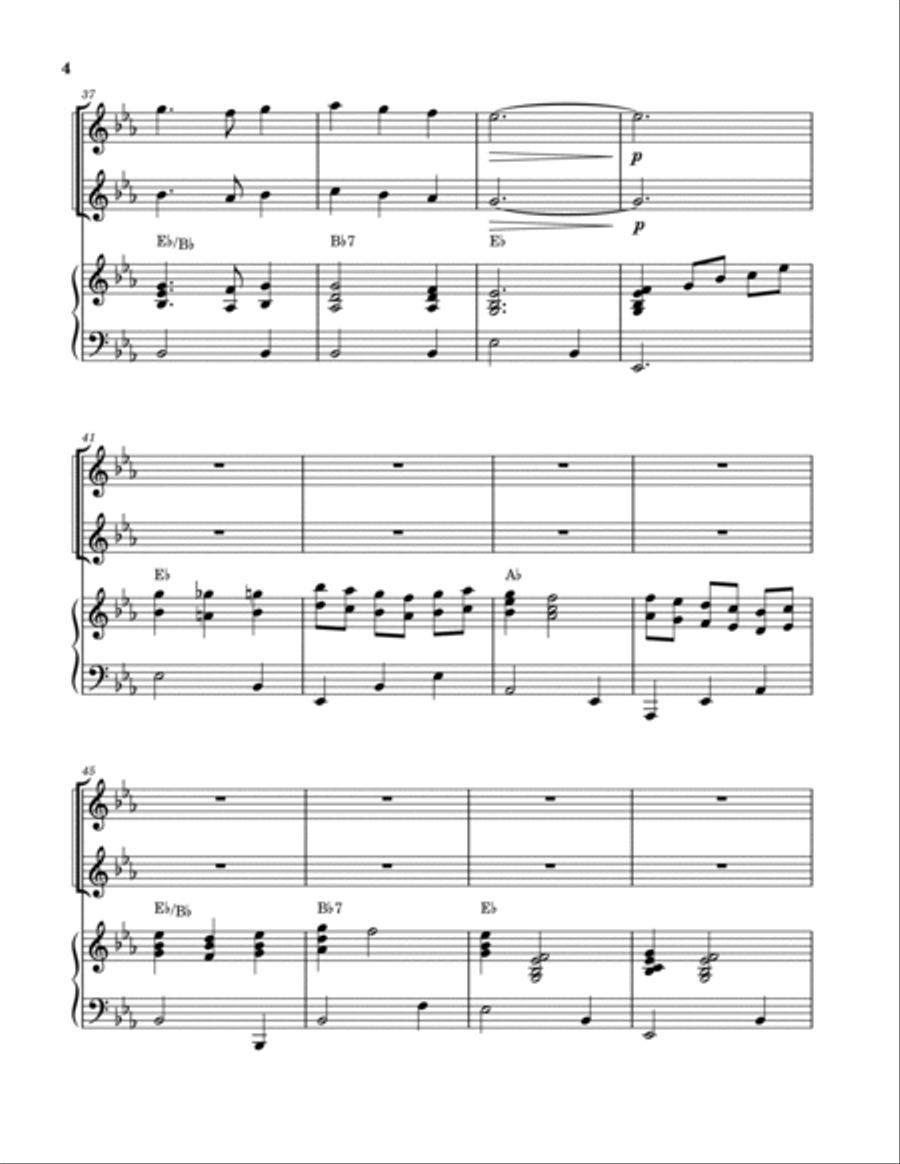 Turn Your Eyes Upon Jesus (Flute and Alto Sax Duet with Piano) Woodwind Duet scores gallery preview page 4