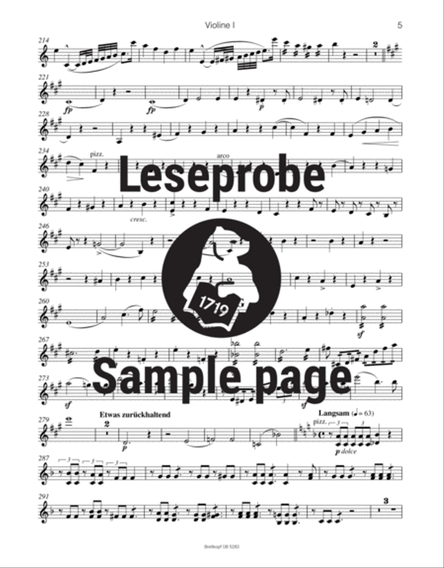 Violoncello Concerto in A minor Op. 129 Orchestra scores gallery preview page 5