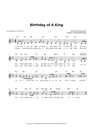 Birthday of A King (Key of E-Flat Major)