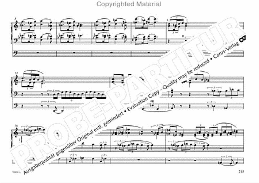 Freiburger Orgelbuch: Stammteil Organ Solo scores gallery preview page 216