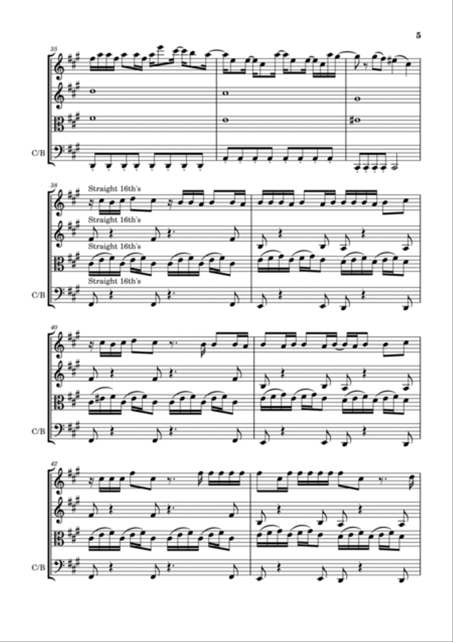 Surface Pressure Surface Pressure String Quartet scores gallery preview page 5