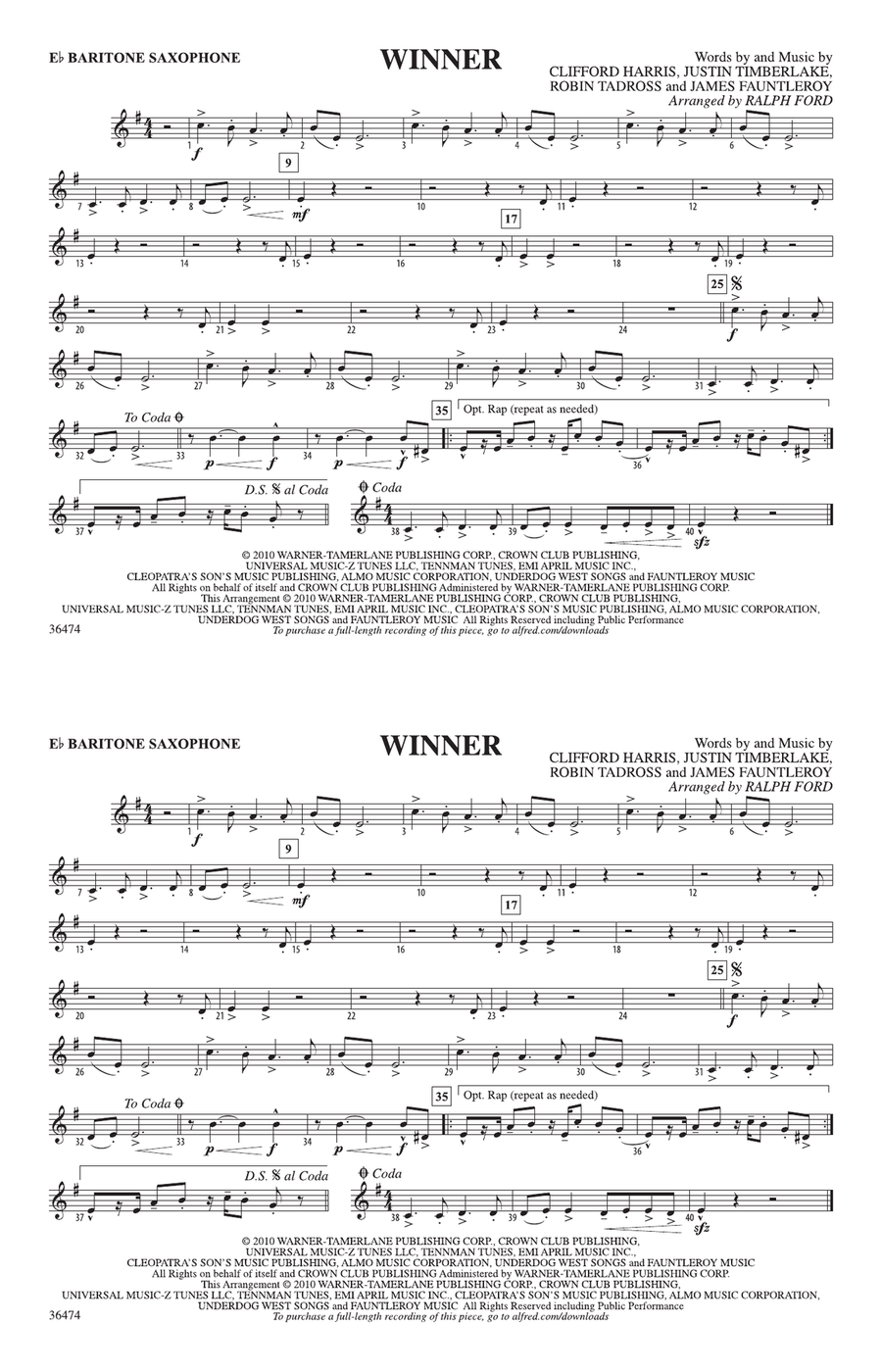Winner: E-flat Baritone Saxophone