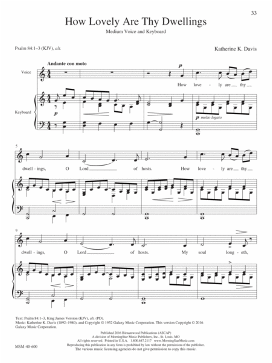 How Lovely Are Thy Dwellings High Voice scores gallery preview page 1