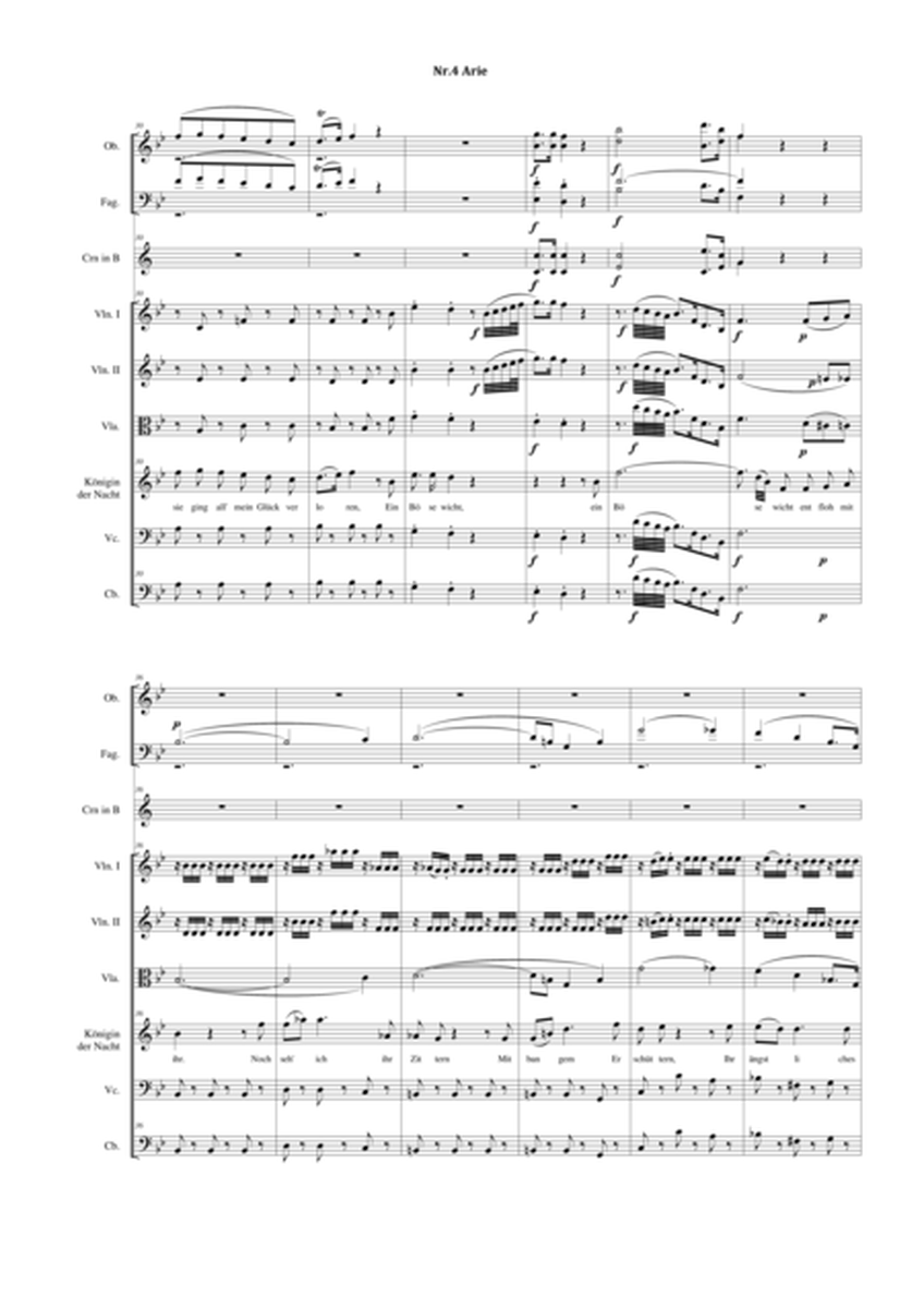 Die Zauberflote. Arie nr.4 "O zittre nicht, mein lieber Sohn" (The Magic Flute) - Score