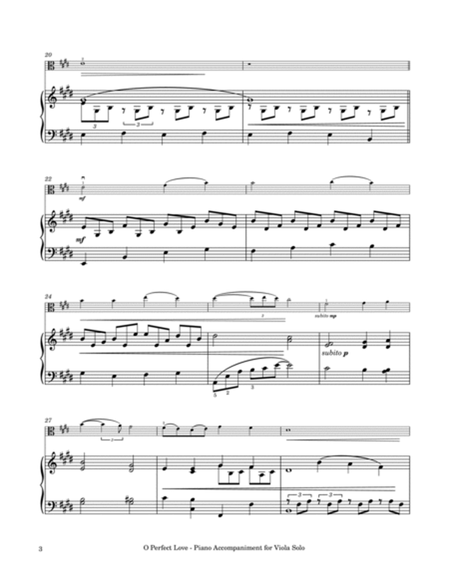 O Perfect Love (Wedding Hymn) - Viola Solo with Piano Accompaniment image number null