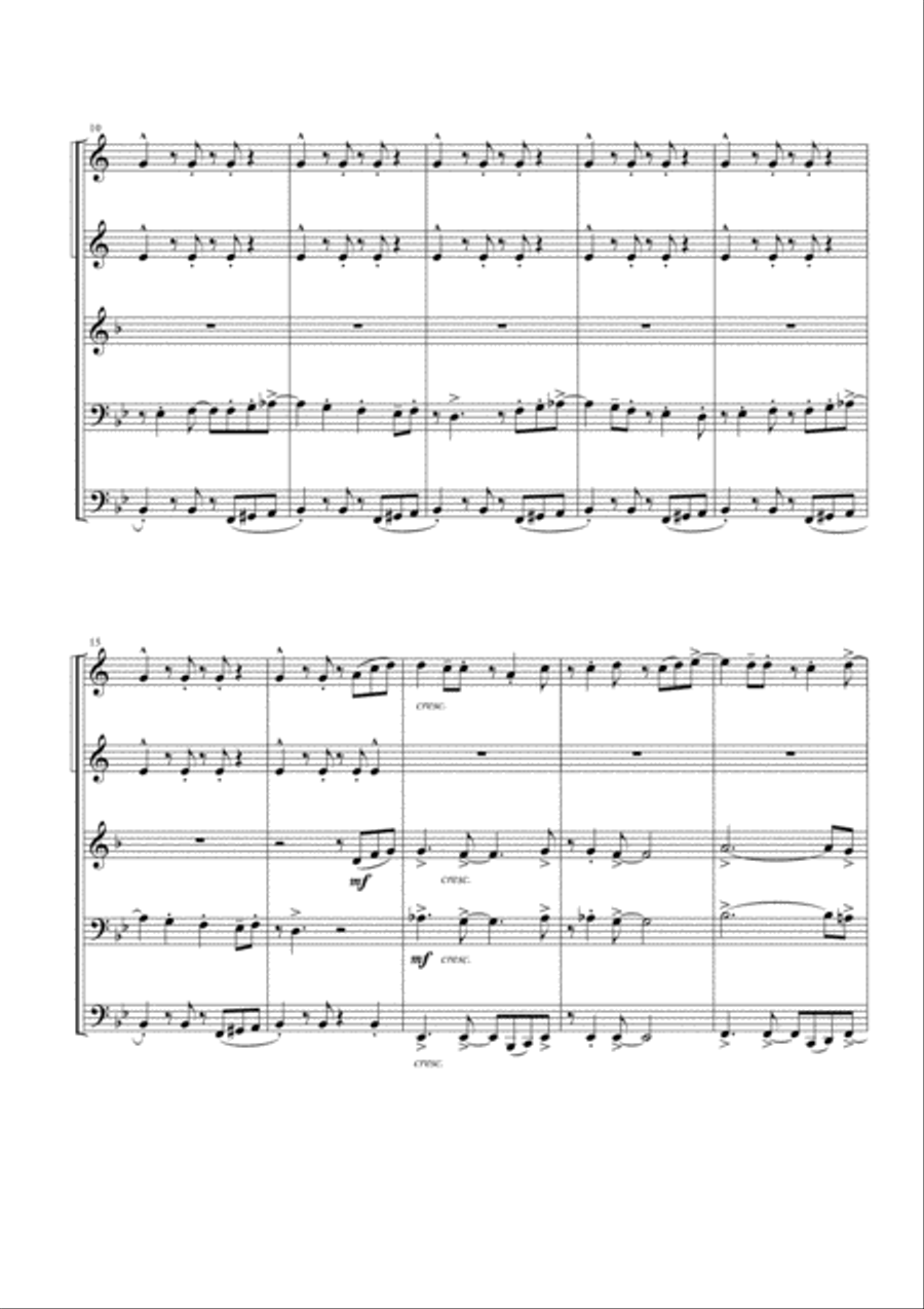You Can't Stop The Beat Brass Ensemble scores gallery preview page 2