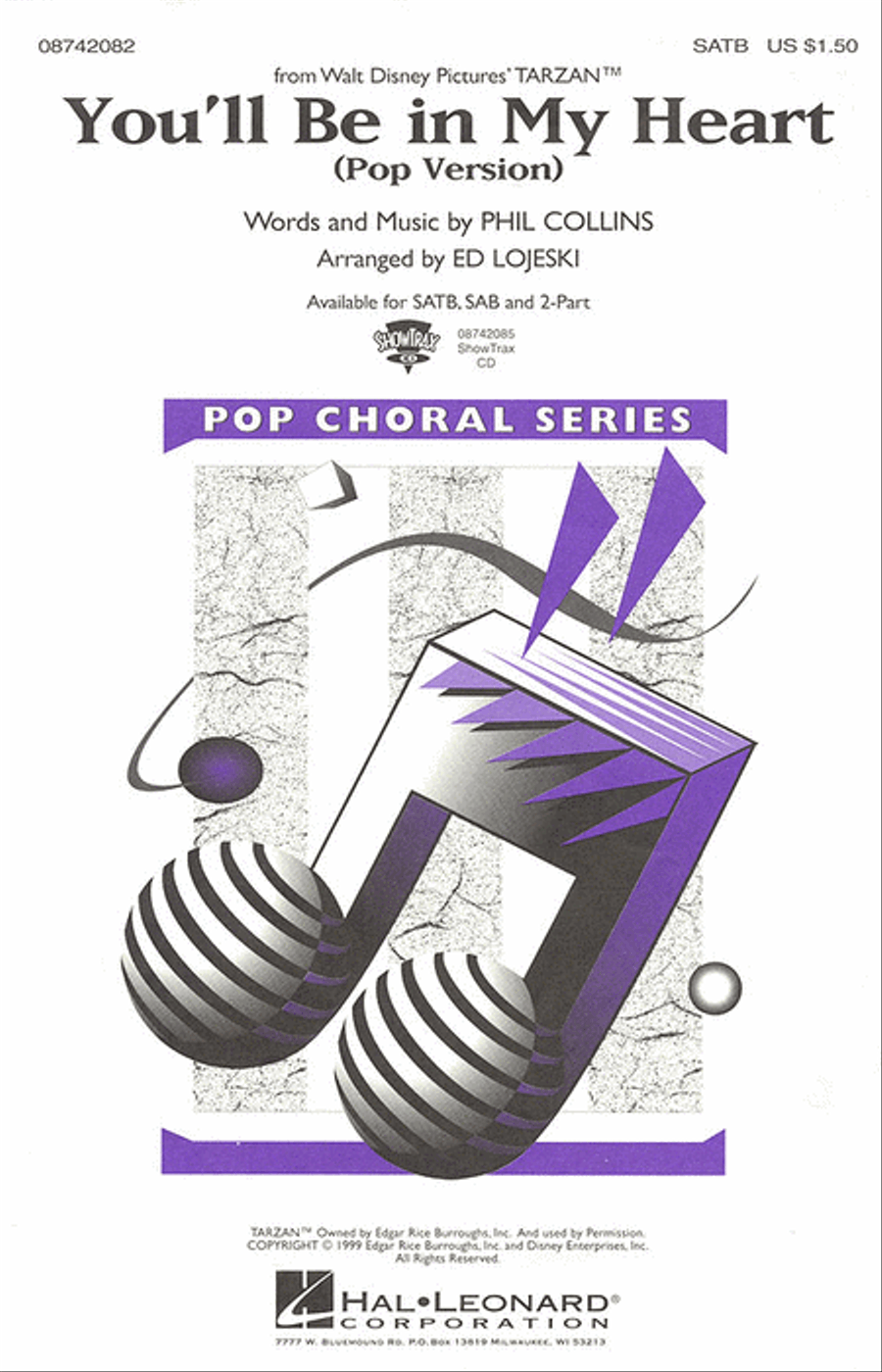 You'll Be in My Heart (Pop Version) 4-Part scores gallery preview page 1