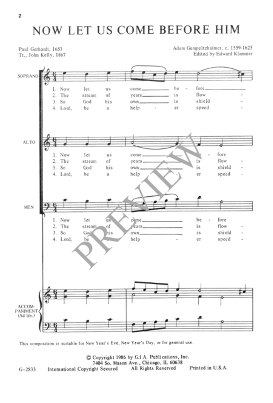 Now Let Us Come before Him 3-Part scores gallery preview page 3