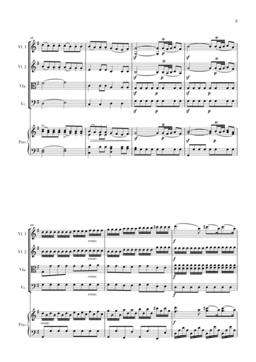 Eine Kleine Nachtmusik for String Quartet and Piano image number null