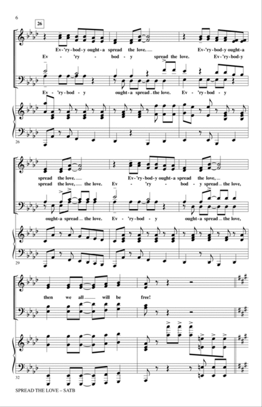 Spread The Love 4-Part scores gallery preview page 4