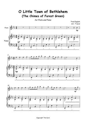 Book cover for O Little Town of Bethlehem for Solo Flute and Piano