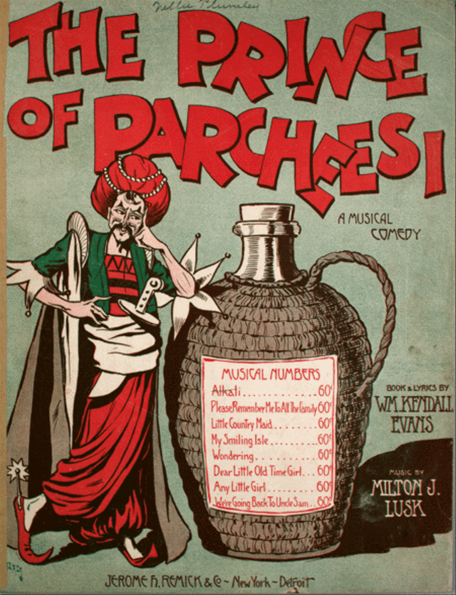 The Prince of Parcheesi. A Musical Comedy. Alkali Voice scores gallery preview page 1
