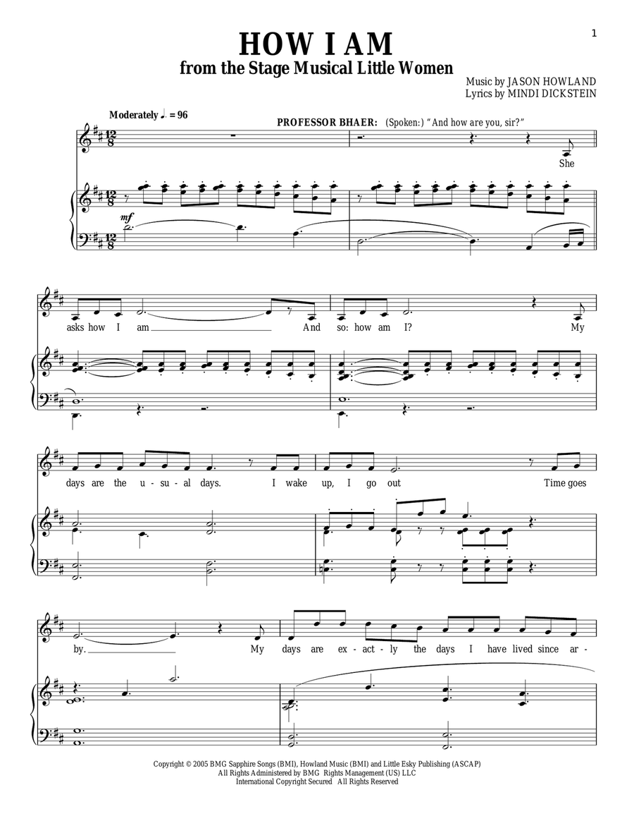 How I Am How I Am Voice scores gallery preview page 1