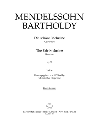 Book cover for Die schöne Melusine, op. 32