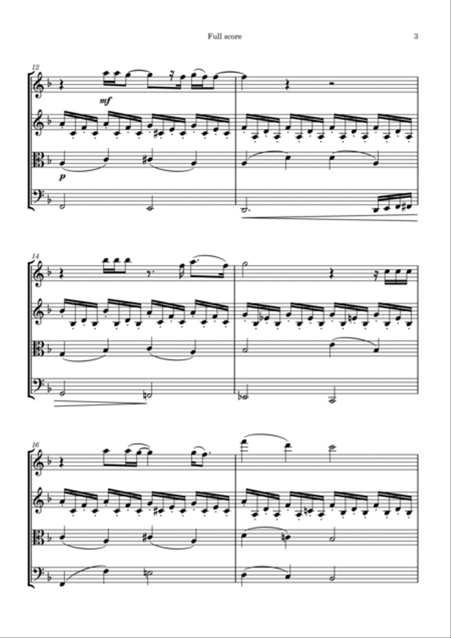 Butterfly String Quartet scores gallery preview page 3
