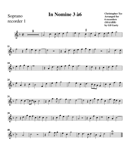 In Nomine no.3 a6 (arrangement for 6 recorders)