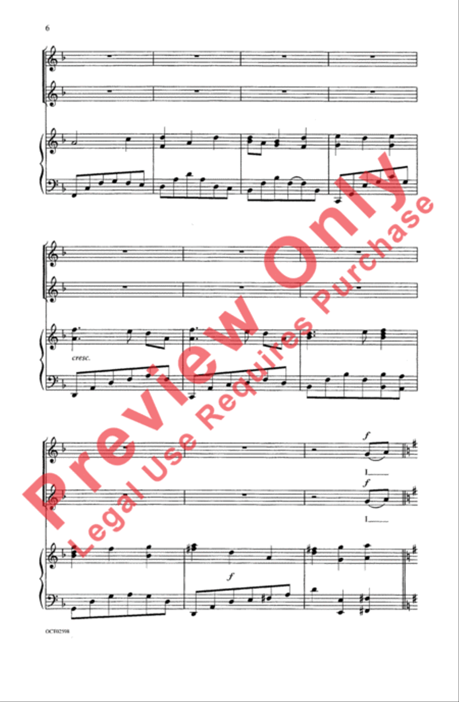 At the Foot of Yonder Mountain 3-Part scores gallery preview page 6