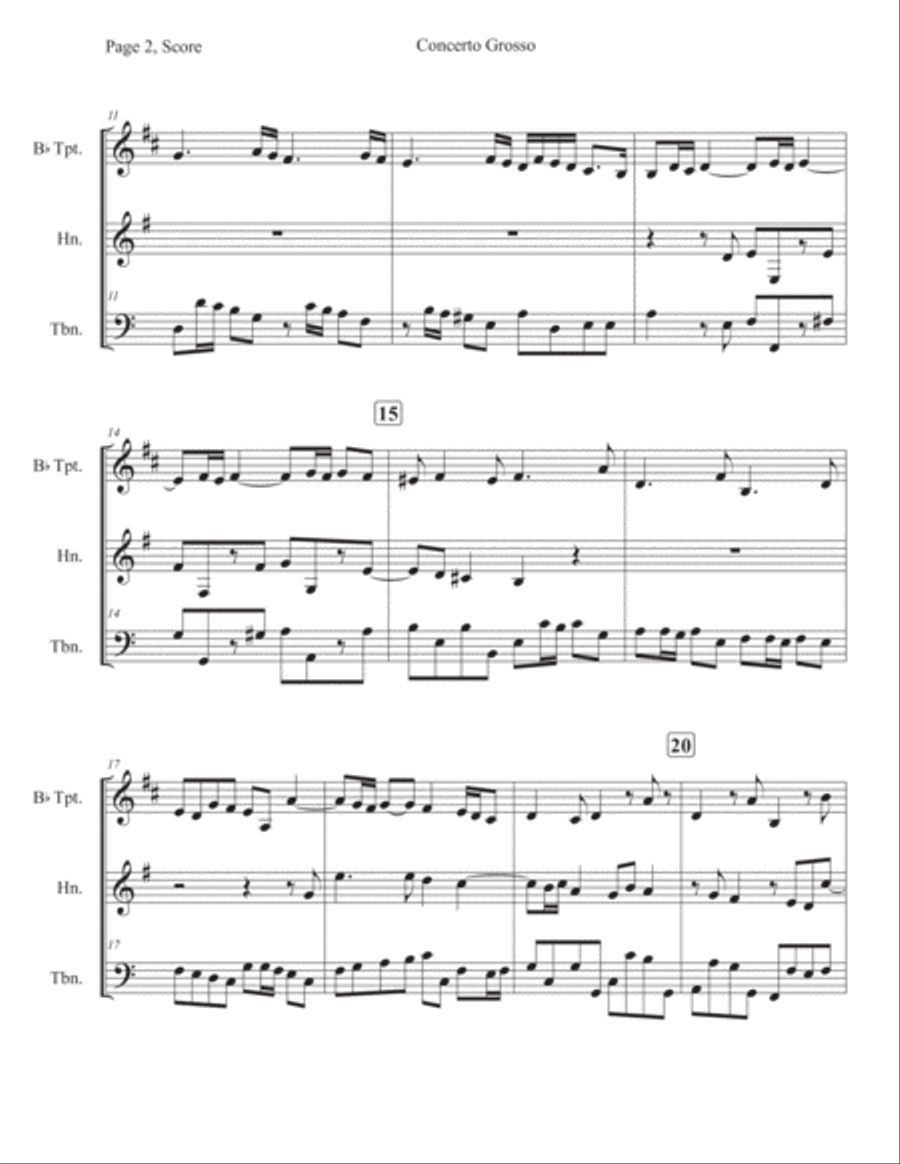 Concerto Grosso No. 3 Concerto Grosso No. 3 Horn scores gallery preview page 2