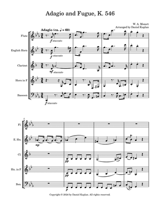 Adagio and Fugue, K. 546 (aranged for woodwind quintet)