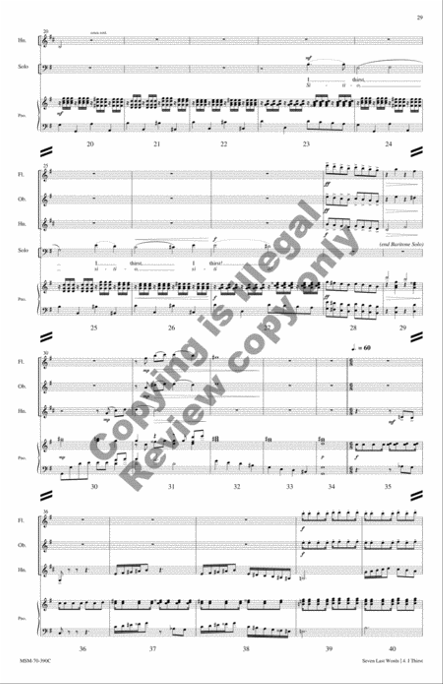 Seven Last Words (Chamber Ensemble Score) Choir scores gallery preview page 37