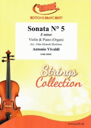 Book cover for Sonata No. 5 in E minor