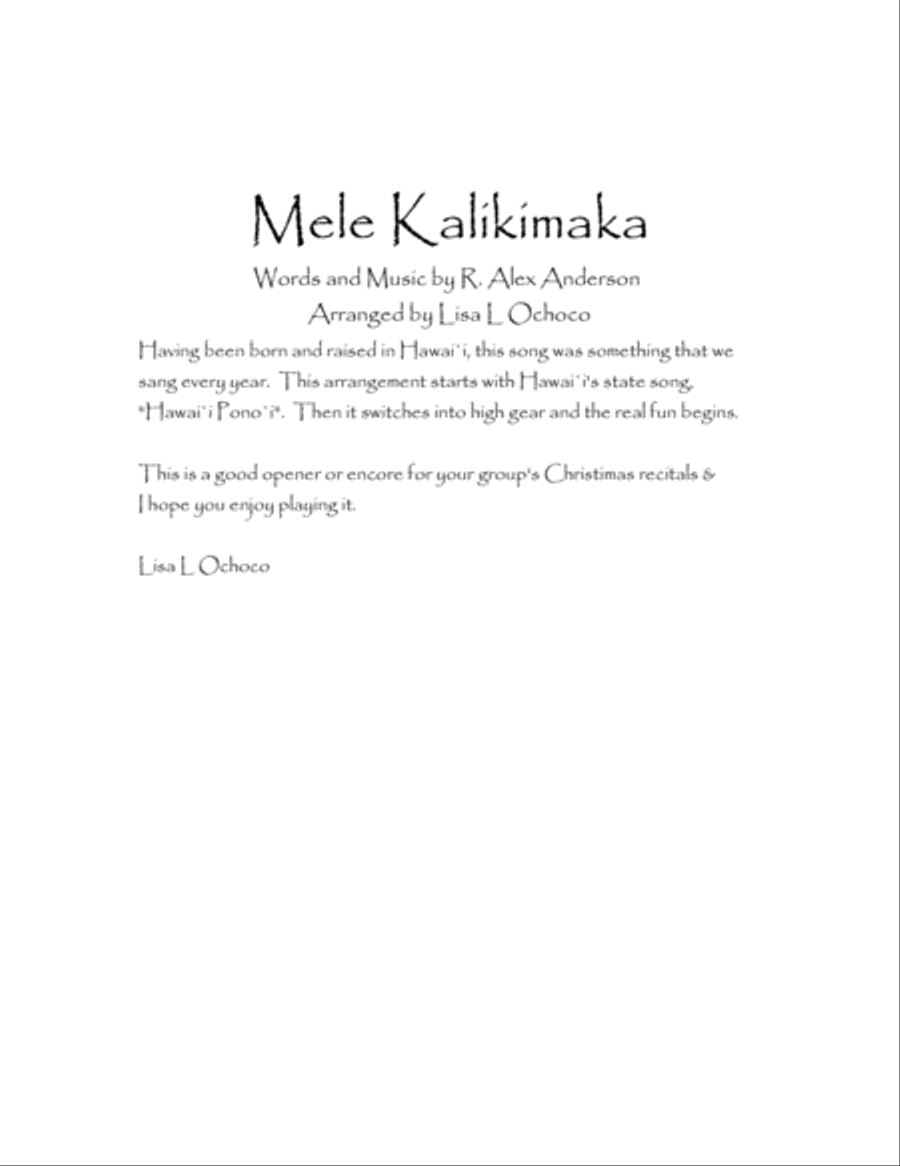 Mele Kalikimaka Mele Kalikimaka Brass Quintet scores gallery preview page 2