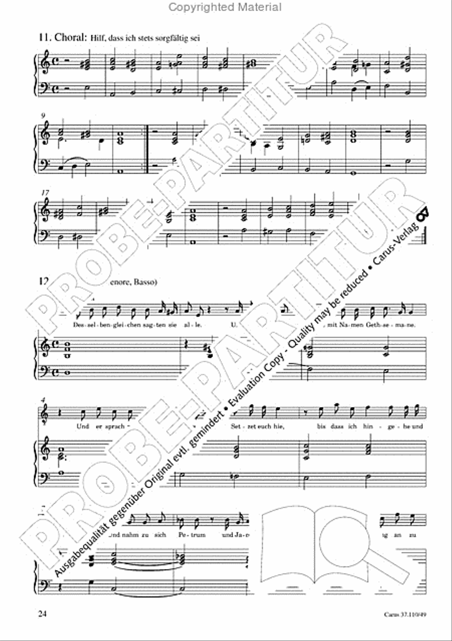 Markuspassion. Werkausgabe Reihe 1, Bd. 7 (Homilius) Organ scores gallery preview page 25