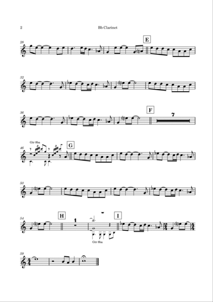 In My Life B-Flat Clarinet scores gallery preview page 5