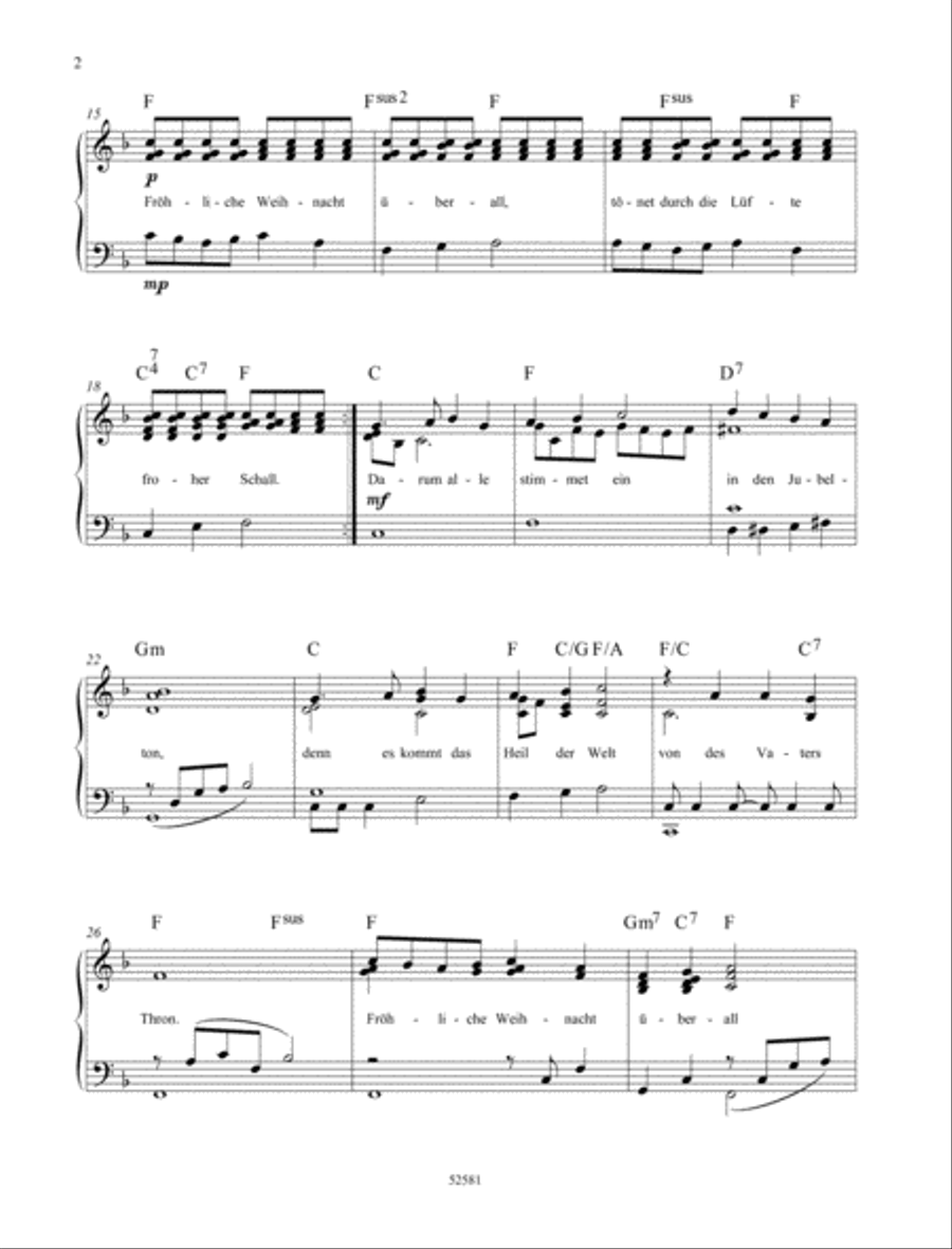 Fröhliche Weihnacht Fröhliche Weihnacht Piano Solo scores gallery preview page 2