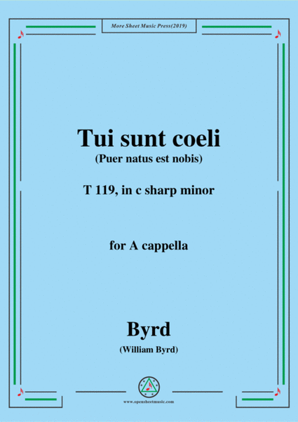 Byrd-Tui sunt coeli,T 119,in c sharp minor,for A cappella image number null