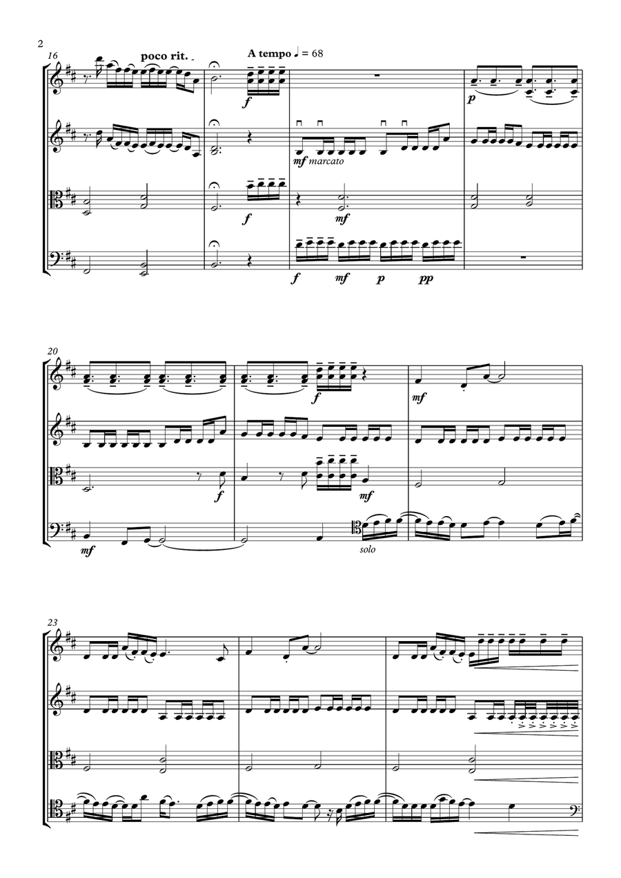 All Of The Lights String Quartet scores gallery preview page 2