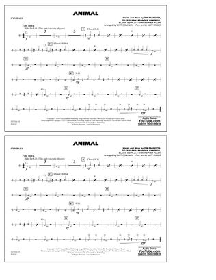 Animal (arr. Matt Conaway) - Cymbals