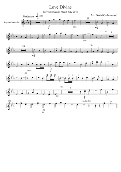 Hymn tune arrangement - Love Divine (Blaenwern) by David Catherwood image number null