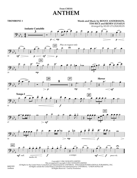 Anthem (from Chess) - Trombone 1
