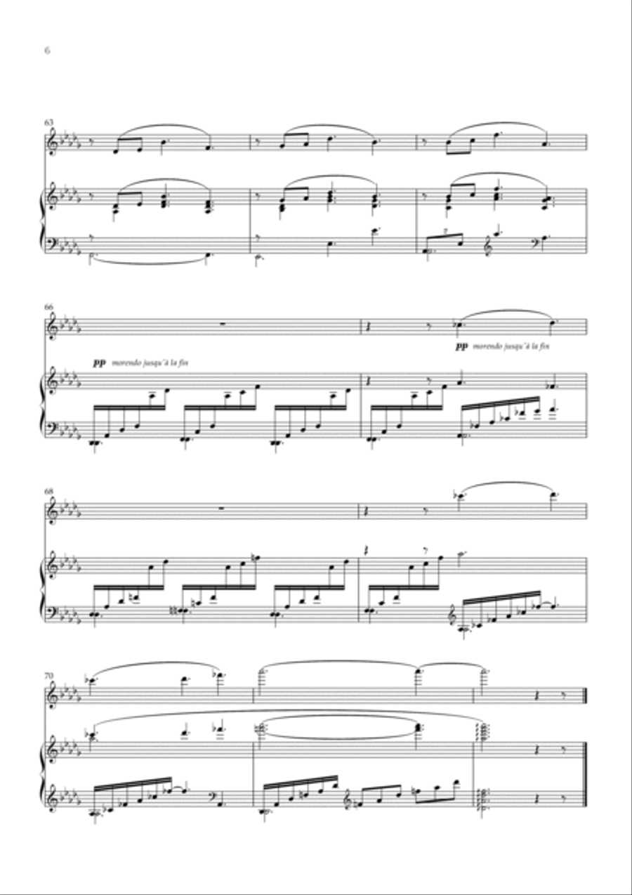 Clair De Lune (Flute and Piano) - Debussy Flute Solo scores gallery preview page 6