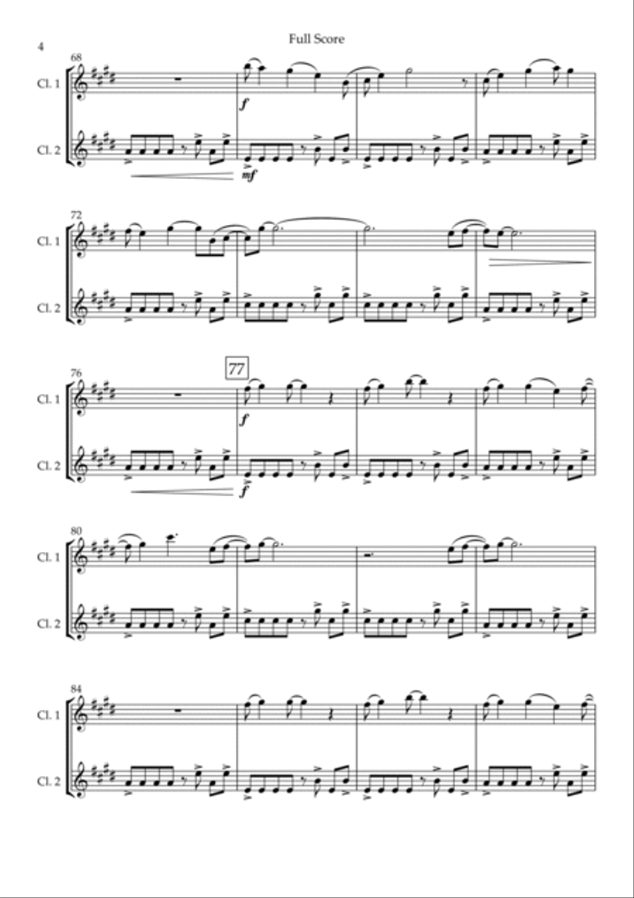 Without You Without You Clarinet Duet scores gallery preview page 4