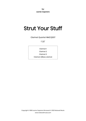 Book cover for Strut Your Stuff (Clarinet quartet)