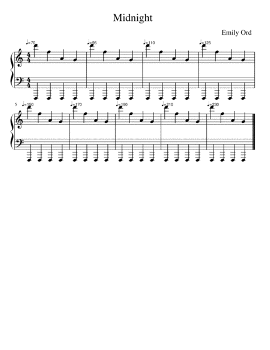 Midnight Piano Solo scores gallery preview page 1