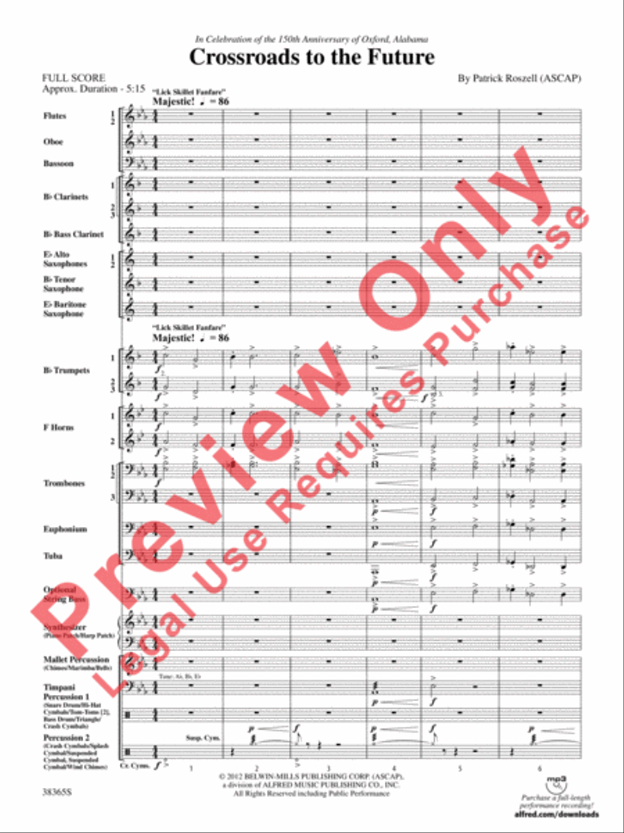 Crossroads to the Future Concert Band scores gallery preview page 4