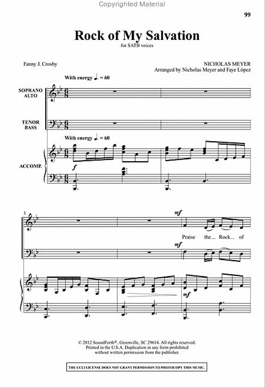 Rock of My Salvation 4-Part scores gallery preview page 2